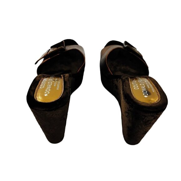 COUTURE DONALD J PLINER Bronze Leather and Velvet - Picture 7 of 12